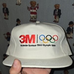Vintage 1992 3M Olympic Games Snapback Cap Hat Usa Made